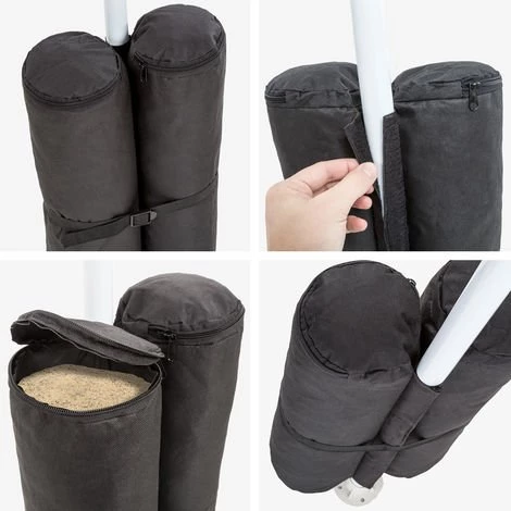TECTAKE 4 Sacs De Lestage Pour Barnum Tonnelle De Jardin Ou Tente De Répcetion En Polyester Noir - Noir 5 TECTAKE 4 Sacs De Lestage Pour Barnum Tonnelle De Jardin Ou Tente De Répcetion En Polyester Noir - Noir - Image 3