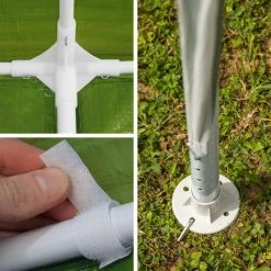 TECTAKE Tonnelle De Jardin Autoportante 6 M X 3 M Avec 5 Rideaux Structure En Métal Vert - Vert 11 TECTAKE Tonnelle De Jardin Autoportante 6 M X 3 M Avec 5 Rideaux Structure En Métal Vert - Vert -Tente de réception Soldes 7514402 5