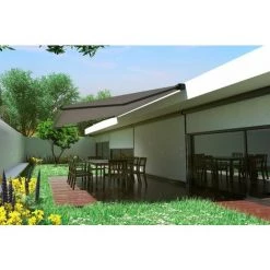 ICI STORE STORE DE TERRASSE COFFRE INTEGRAL MOTORISE RAL ANTHRACITE 3,93 X 3,5 DICKSON® TAUPE - TAUPE -Tente de réception Soldes 7539785 4