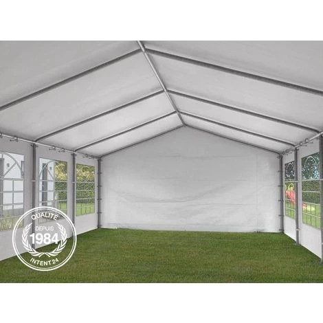 INTENT24.FR Tente De Réception 3x4 M Pavillon Blanc Bâche PE épaisse D'env.180g/m² Imperméable Tente De Jardin - Blanc 6 INTENT24.FR Tente De Réception 3x4 M Pavillon Blanc Bâche PE épaisse D'env.180g/m² Imperméable Tente De Jardin - Blanc - Image 4