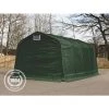 INTENT24.FR Tente-garage Carport 3,3x8,4 M D'élevage Abri Agricole Tente De Stockage Bâche Env. 550g/m² Armature Solide Vert Fonce - Vert -Tente de réception Soldes 7660577 1