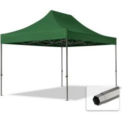 INTENT24.FR INTENT24 3x4,5 M Tente Pliante - Acier, PES Env. 350g/m², Vert Foncé - Vert