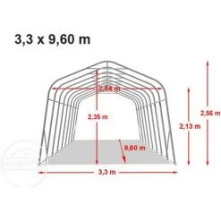INTENT24.FR INTENT24 Tente-garage Carport 3,3 X 9,6m D'élevage Abri Agricole Tente De Stockage Bâche Env. 550g/m² Armature Solide Vert Fonce - Vert 11 INTENT24.FR INTENT24 Tente-garage Carport 3,3 X 9,6m D'élevage Abri Agricole Tente De Stockage Bâche Env. 550g/m² Armature Solide Vert Fonce - Vert -Tente de réception Soldes 7660822 5