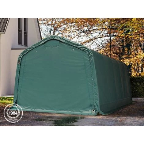 INTENT24.FR Tente-garage Carport 3,3 X 6 M D'élevage Abri Agricole Tente De Stockage Bâche Env. 550g/m² Armature Solide Vert Fonce - Vert 4 INTENT24.FR Tente-garage Carport 3,3 X 6 M D'élevage Abri Agricole Tente De Stockage Bâche Env. 550g/m² Armature Solide Vert Fonce - Vert – Image 2