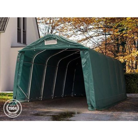 INTENT24.FR Tente-garage Carport 3,3 X 6 M D'élevage Abri Agricole Tente De Stockage Bâche Env. 550g/m² Armature Solide Vert Fonce - Vert 5 INTENT24.FR Tente-garage Carport 3,3 X 6 M D'élevage Abri Agricole Tente De Stockage Bâche Env. 550g/m² Armature Solide Vert Fonce - Vert – Image 3