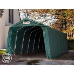 INTENT24.FR Tente-garage Carport 3,3 X 7,2 M D'élevage Abri Agricole Tente De Stockage Bâche Env. 550g/m² Armature Solide Vert Fonce - Vert -Tente de réception Soldes 7660828 3