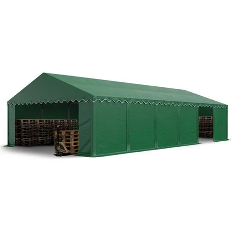 INTENT24.FR Abri / Tente De Stockage PREMIUM INTENT24 - 6 X 12 M En Vert Fonce - Avec Cadre De Sol Et Renforts De Toit, Bâches En PVC Haute Densité Env. 500g/m² 100% Imperméable, Armature En Acier Galvanisé (antirouille), Fixage Par Boulonnage - Vert 3 INTENT24.FR Abri / Tente De Stockage PREMIUM INTENT24 - 6 X 12 M En Vert Fonce - Avec Cadre De Sol Et Renforts De Toit, Bâches En PVC Haute Densité Env. 500g/m² 100% Imperméable, Armature En Acier Galvanisé (antirouille), Fixage Par Boulonnage - Vert