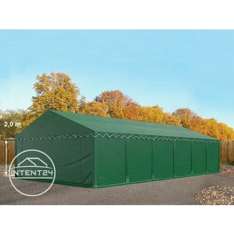 INTENT24.FR Abri / Tente De Stockage PREMIUM INTENT24 - 6 X 12 M En Vert Fonce - Avec Cadre De Sol Et Renforts De Toit, Bâches En PVC Haute Densité Env. 500g/m² 100% Imperméable, Armature En Acier Galvanisé (antirouille), Fixage Par Boulonnage - Vert 4 INTENT24.FR Abri / Tente De Stockage PREMIUM INTENT24 - 6 X 12 M En Vert Fonce - Avec Cadre De Sol Et Renforts De Toit, Bâches En PVC Haute Densité Env. 500g/m² 100% Imperméable, Armature En Acier Galvanisé (antirouille), Fixage Par Boulonnage - Vert – Image 2