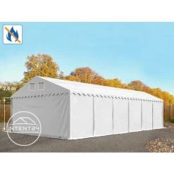 INTENT24.FR Hangar / Tente De Stockage PROFESSIONAL 5 X 12 M Blanc Env. 550g/m² PVC Anti-feu Hauteur 2,60 M - Blanc 8 INTENT24.FR Hangar / Tente De Stockage PROFESSIONAL 5 X 12 M Blanc Env. 550g/m² PVC Anti-feu Hauteur 2,60 M - Blanc -Tente de réception Soldes 7660854 2