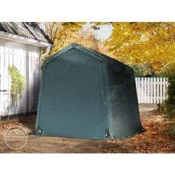 INTENT24.FR Abri/Tente Garage PREMIUM 2,4 X 3,6 M Pour Voiture Et Bateau - Toile PVC Env. 500g/m² Imperméable Vert Fonce - Vert -Tente de réception Soldes 7660866 2