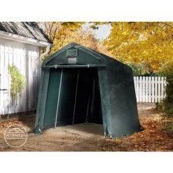 INTENT24.FR Abri/Tente Garage PREMIUM 2,4 X 3,6 M Pour Voiture Et Bateau - Toile PVC Env. 500g/m² Imperméable Vert Fonce - Vert -Tente de réception Soldes 7660866 3