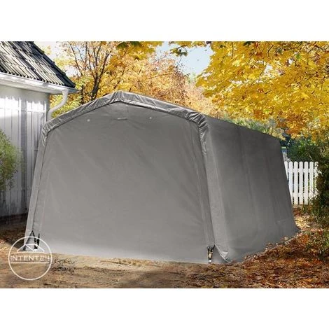 INTENT24.FR Abri/Tente Garage PREMIUM 3,3 X 4,8 M Pour Voiture Et Bateau - Toile PVC Env. 500g/m² Imperméable Gris - Gris 4 INTENT24.FR Abri/Tente Garage PREMIUM 3,3 X 4,8 M Pour Voiture Et Bateau - Toile PVC Env. 500g/m² Imperméable Gris - Gris - Image 2