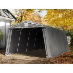 INTENT24.FR Abri/Tente Garage PREMIUM 3,3 X 6,2 M Pour Voiture Et Bateau - Toile PVC Env. 500g/m² Imperméable Gris - Gris -Tente de réception Soldes 7660869 3