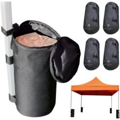 INTENT24.FR INTENT24 Housses Sacs De Lestage OXFORD 100 Kg NOIR / Pavillon Tente Pliante Tonnelle Tente De Réception Barnum Jardin - Noir