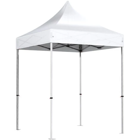INTEROUGE Barnum Pliant Tonnelle 2x2m Alu 40 Polyester 300g/m² Pelliculé PVC + Sac De TransportBlanc - Blanc 3 INTEROUGE Barnum Pliant Tonnelle 2x2m Alu 40 Polyester 300g/m² Pelliculé PVC + Sac De TransportBlanc - Blanc