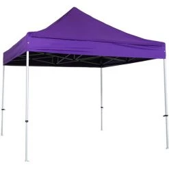 INTEROUGE Tente Pliante Pergola Tente De Jardin Tonnelle 3x3 M Acier 32mm - Bâche 300g/m² Violet - Violet