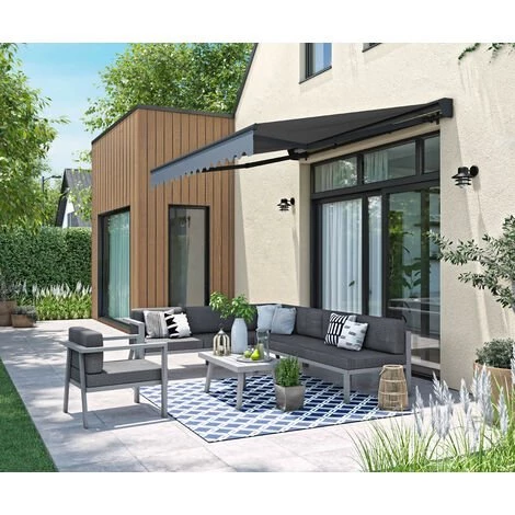 OVIALA Store Banne Avec Coffre 3 X 2,50 M Paimpol - Gris 4 OVIALA Store Banne Avec Coffre 3 X 2,50 M Paimpol - Gris – Image 2