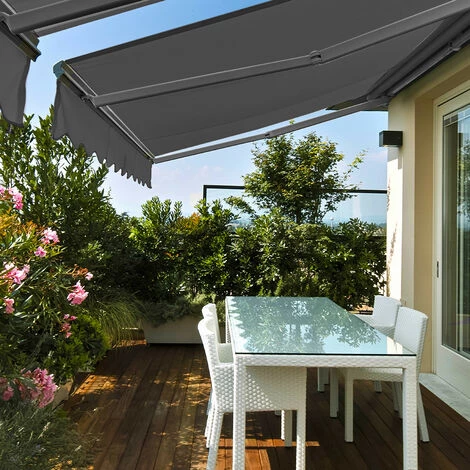 OVIALA Store Banne Avec Coffre 3 X 2,50 M Paimpol - Gris 6 OVIALA Store Banne Avec Coffre 3 X 2,50 M Paimpol - Gris – Image 4