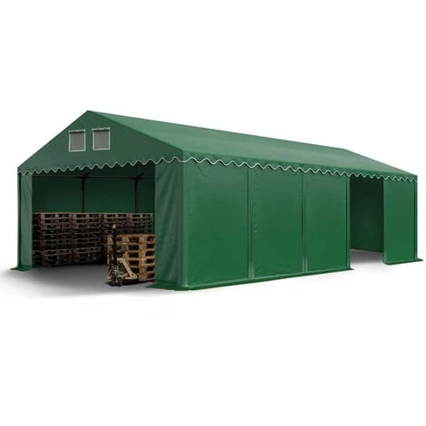 INTENT24.FR INTENT24 Hangar Tente De Stockage 5 X 10 M D'élevage De 2,60m De Hauteur Vert Fonce épaisses D'env. 500g/m² PVC Imperméables - Vert 3 INTENT24.FR INTENT24 Hangar Tente De Stockage 5 X 10 M D'élevage De 2,60m De Hauteur Vert Fonce épaisses D'env. 500g/m² PVC Imperméables - Vert