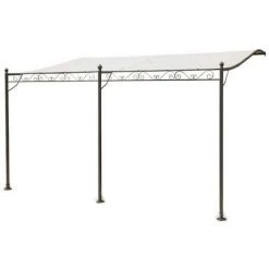 TERRE JARDIN Tonnelle Adossée Beige 4 X 3 M