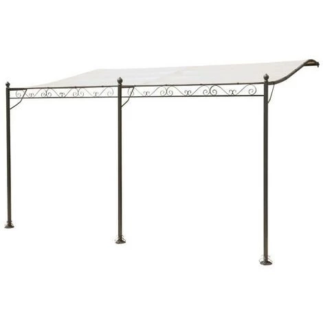 TERRE JARDIN Tonnelle Adossée Beige 4 X 3 M 3 TERRE JARDIN Tonnelle Adossée Beige 4 X 3 M