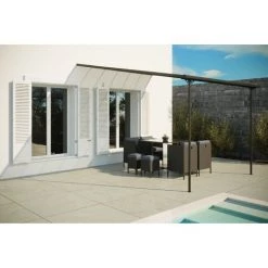 CONCEPT-USINE Tonelle Murale Carport 3,75 X 3,05 M FERRATO 11,44 M² - Gris