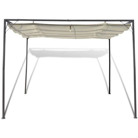 Chapiteau De Jardin Avec Auvent Rétractable Naturel VidaXL 5 Chapiteau De Jardin Avec Auvent Rétractable Naturel VidaXL - Image 3