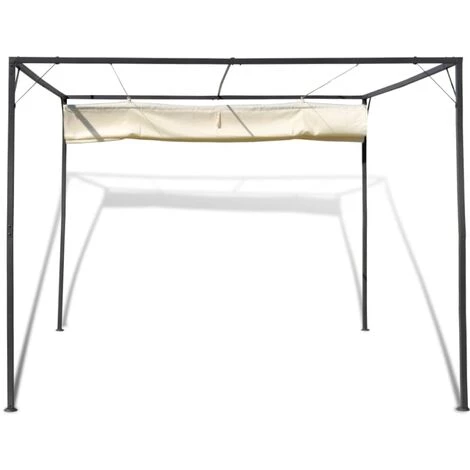 Chapiteau De Jardin Avec Auvent Rétractable Naturel VidaXL 7 Chapiteau De Jardin Avec Auvent Rétractable Naturel VidaXL - Image 5